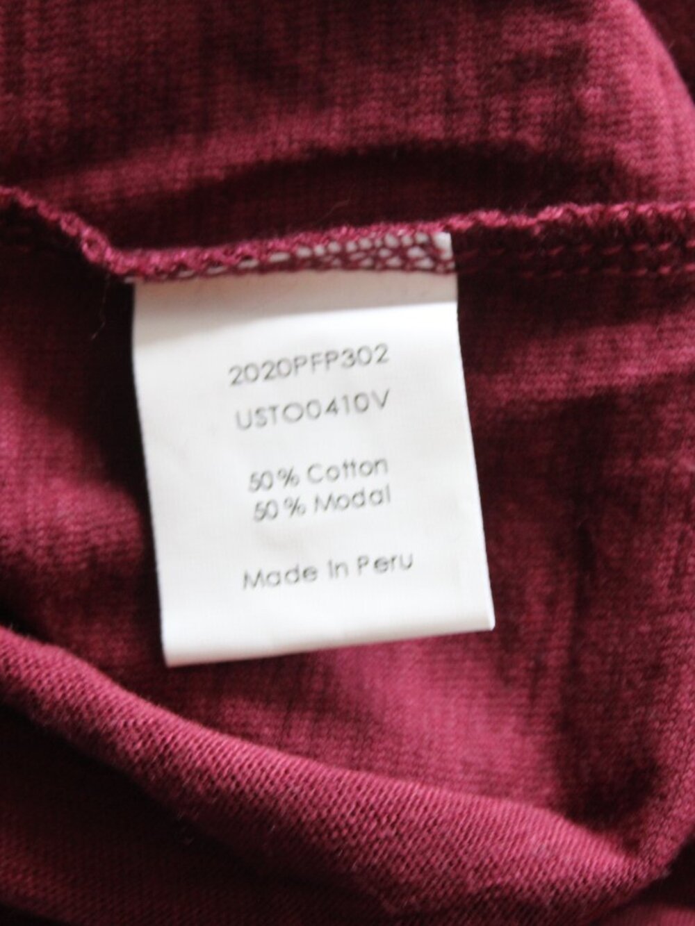 Universal Standard Raw Edge Tee | Women’s XL | Merlot | NWT - Picture 2 of 4
